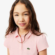 Scalloped Collar Mini Piqué Polo Shirt