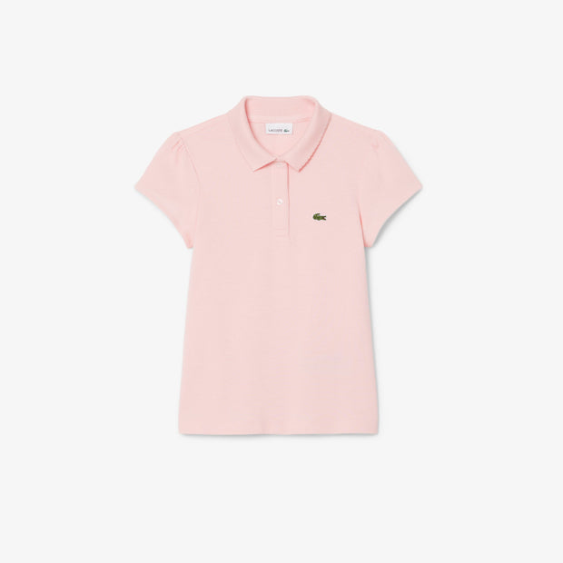 Scalloped Collar Mini Piqué Polo Shirt