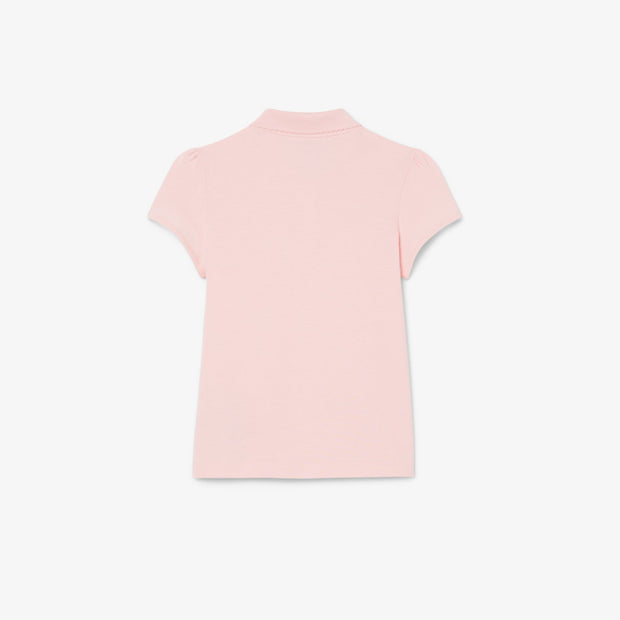 Scalloped Collar Mini Piqué Polo Shirt