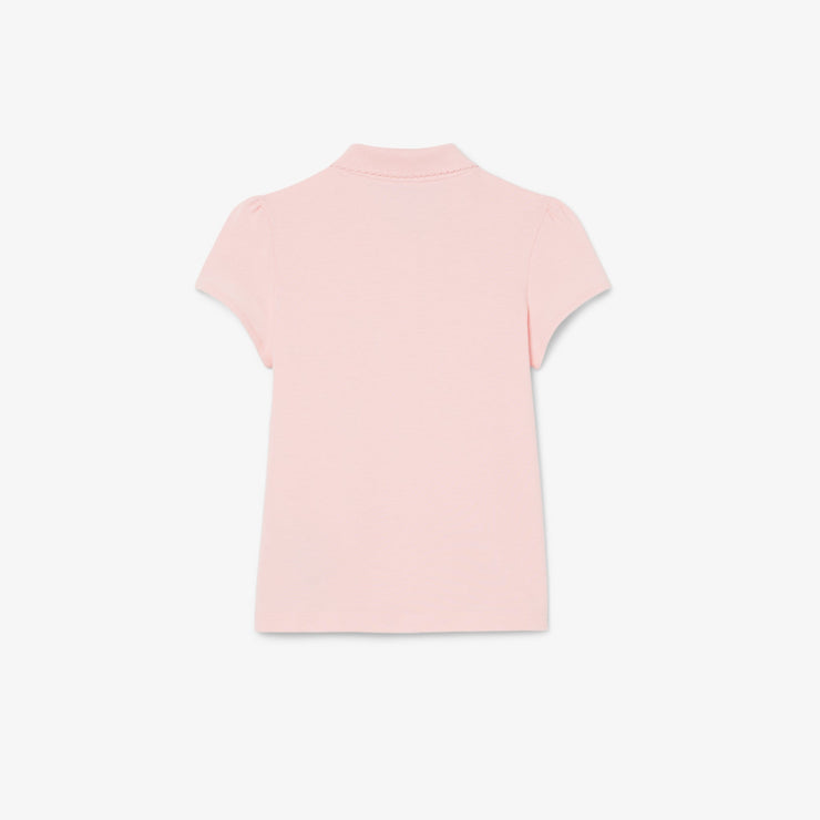 Scalloped Collar Mini Piqué Polo Shirt