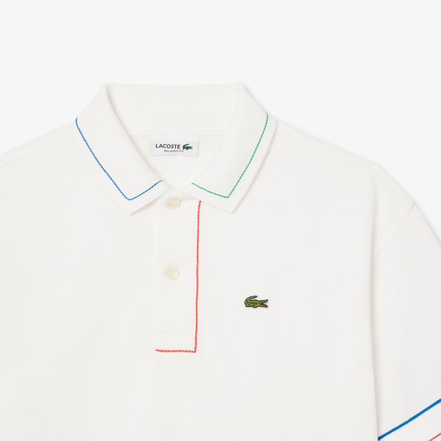 Contrast Accent Petit Piqué Polo Shirt