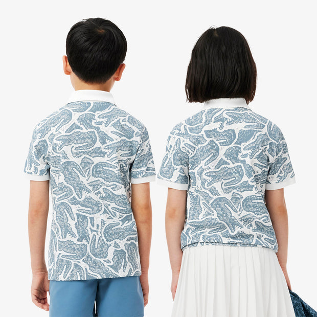 Petit Piqué Print Polo Shirt