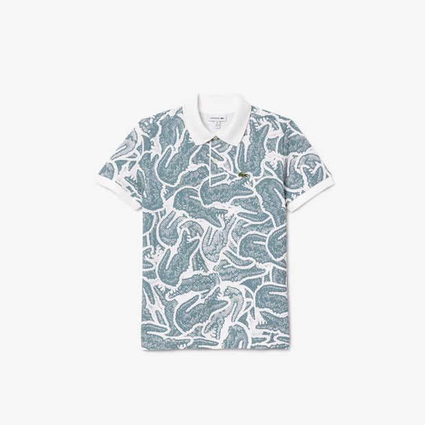 Petit Piqué Print Polo Shirt