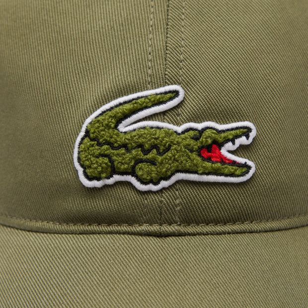 Crocodile Badge Cotton Twill Cap