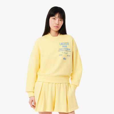 Oversized Fit Pleated Print Sweatshirt