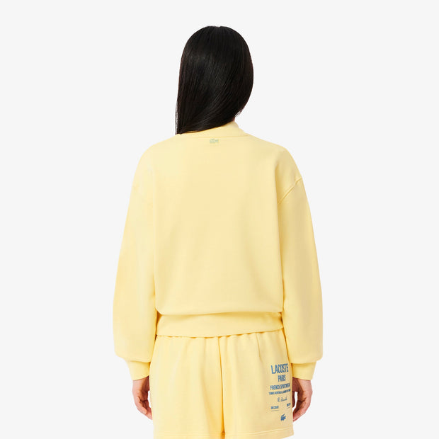 Oversized Fit Pleated Print Sweatshirt