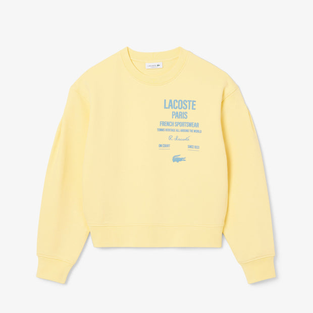 Oversized Fit Pleated Print Sweatshirt