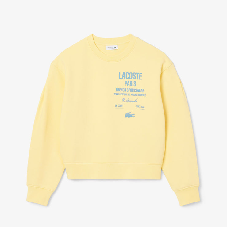 Oversized Fit Pleated Print Sweatshirt