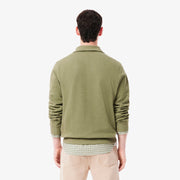 Zip-Up High Neck Interlock Sweatshirt