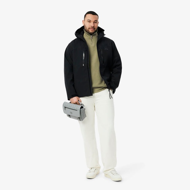 Zip-Up High Neck Interlock Sweatshirt