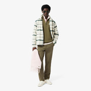 High Neck Zip-Up Print Sweatshirt