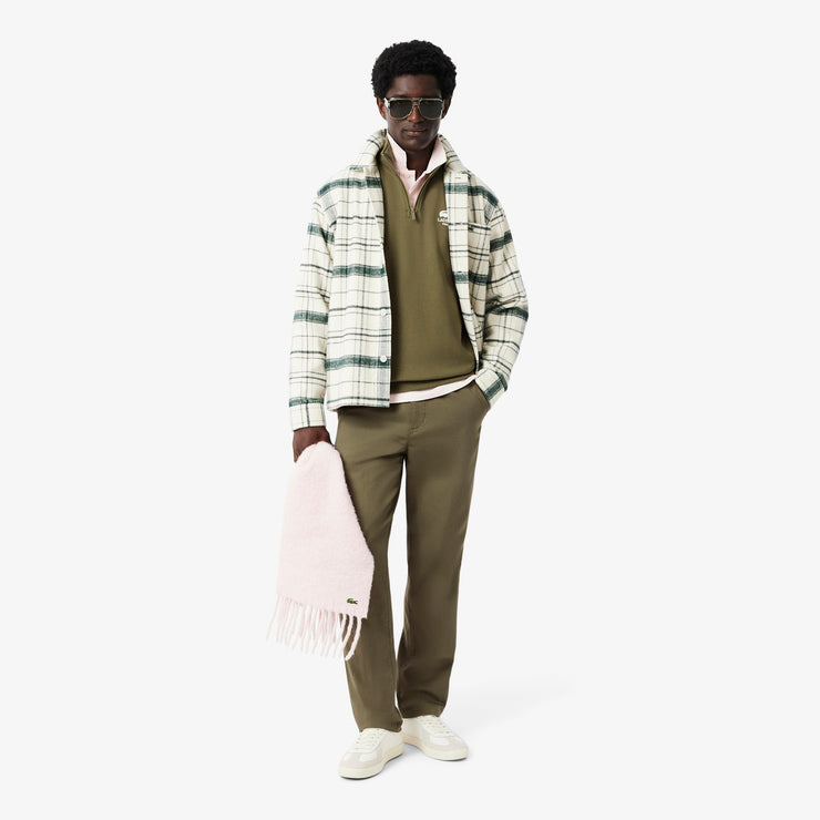 High Neck Zip-Up Print Sweatshirt
