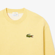 Loose Fit Badge Accent Fleece Sweatshirt