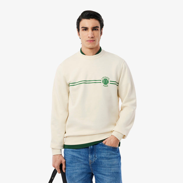 Tennis Print Fleece Sweatshirt