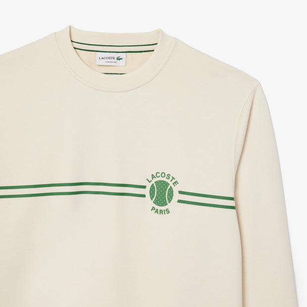 Tennis Print Fleece Sweatshirt