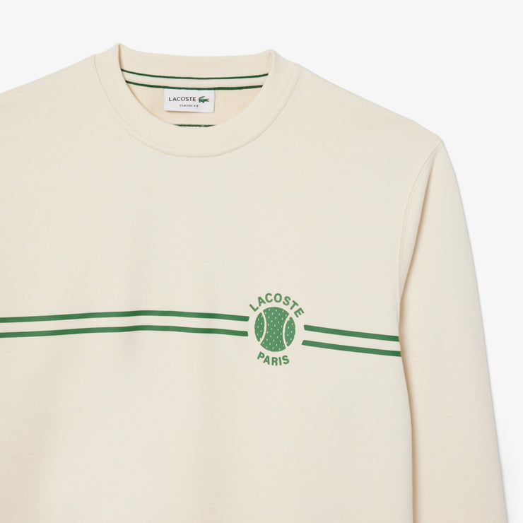 Tennis Print Fleece Sweatshirt