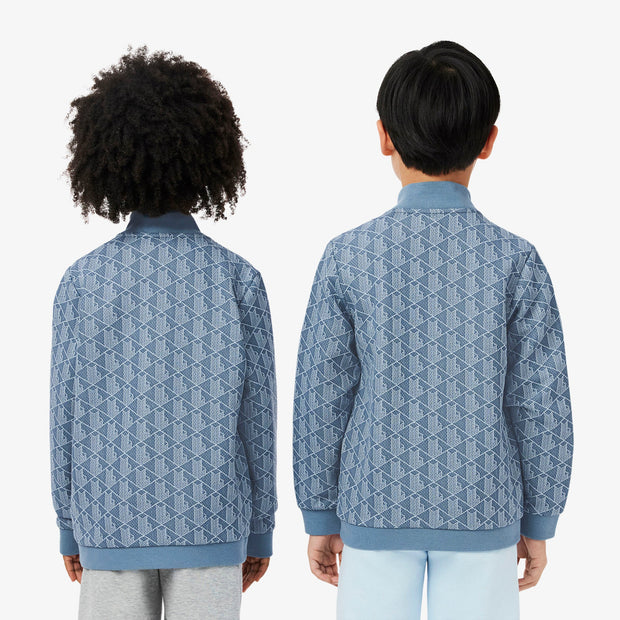 High Neck Zip-Up Paris Monogram Sweatshirt