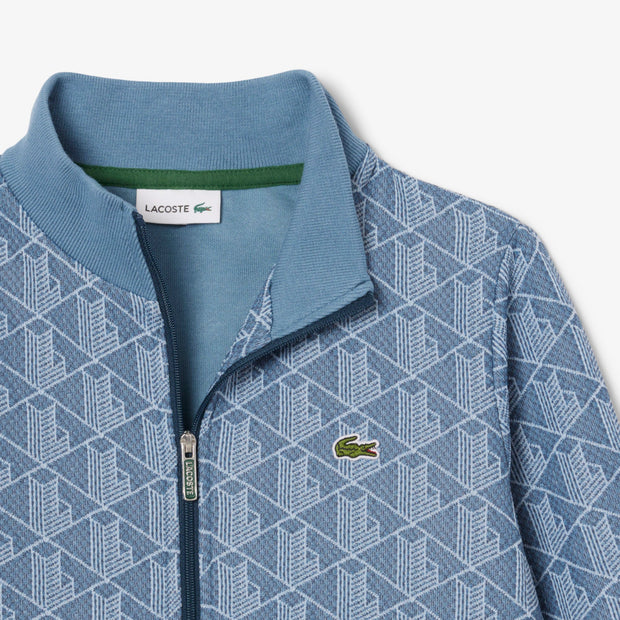 High Neck Zip-Up Paris Monogram Sweatshirt