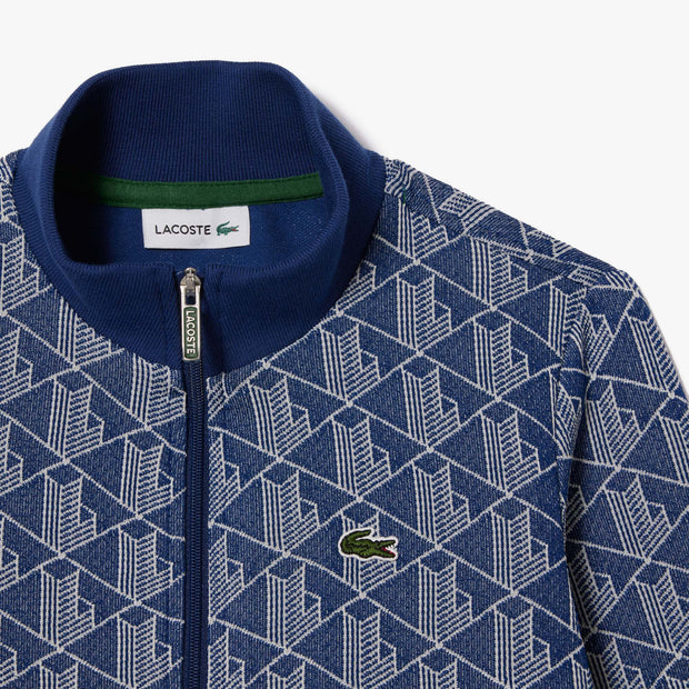 High Neck Zip-Up Paris Monogram Sweatshirt