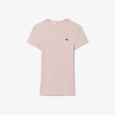 Slim Fit Ribbed Cotton T-shirt