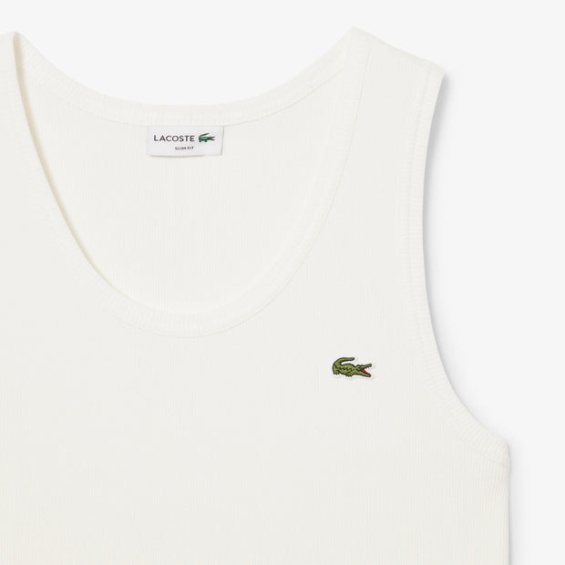 Slim Fit Ribbed Cotton Tank Top