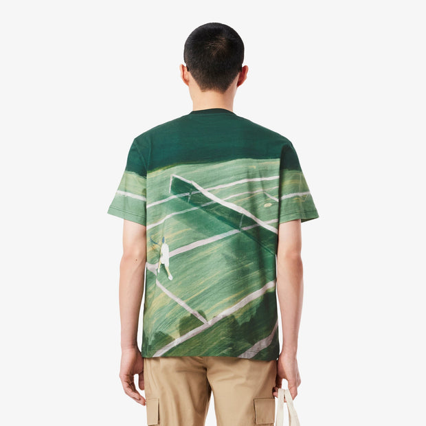 Classic Fit Tennis Print T-shirt