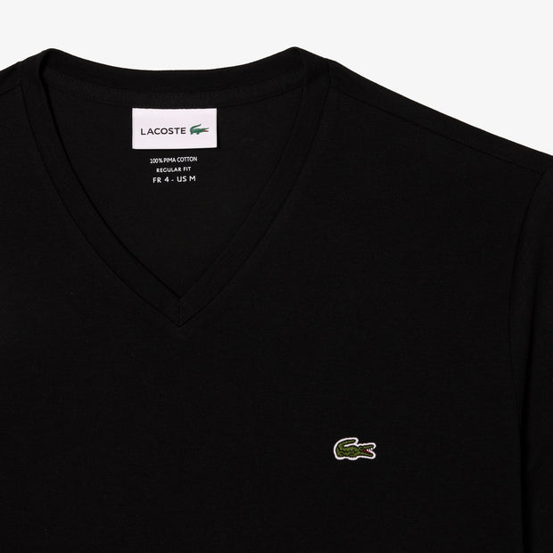 Lightweight Cotton Pima V Neck T-shirt
