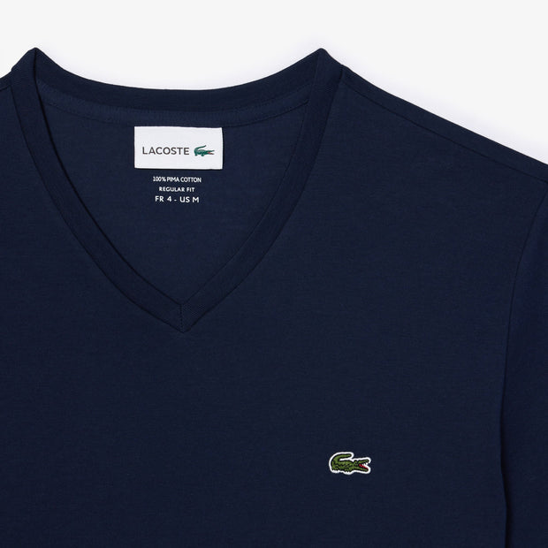 Lightweight Cotton Pima V Neck T-shirt