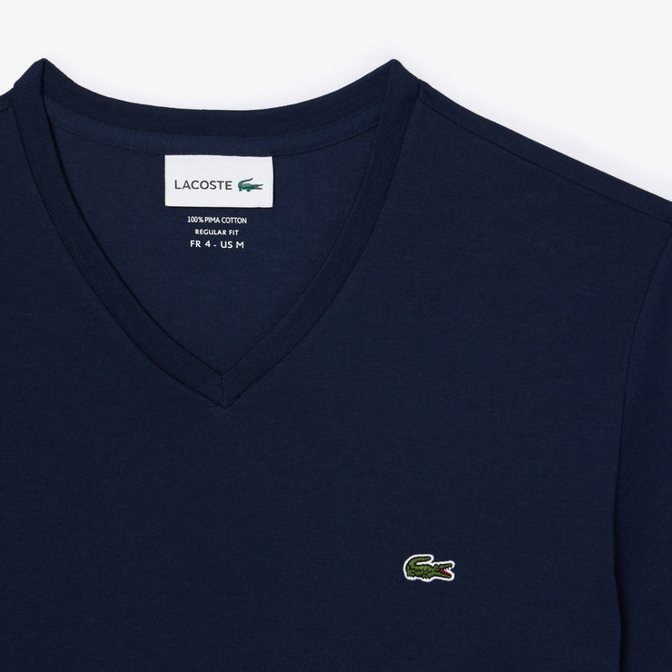 Lightweight Cotton Pima V Neck T-shirt