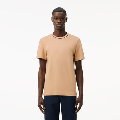 Stretch Piqué Stripe Collar T-shirt