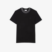 Stretch Piqué Stripe Collar T-shirt