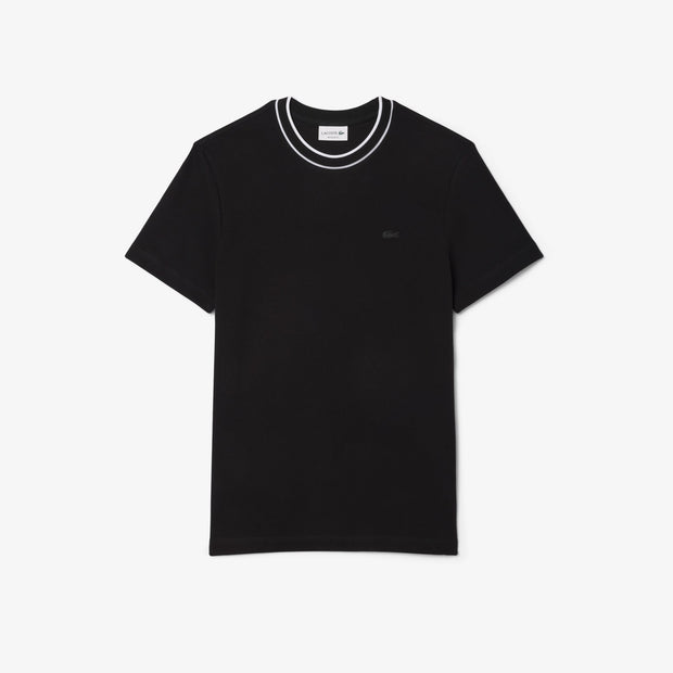 Stretch Piqué Stripe Collar T-shirt