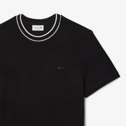 Stretch Piqué Stripe Collar T-shirt