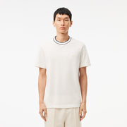 Stretch Piqué Stripe Collar T-shirt