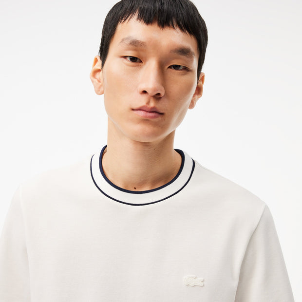 Stretch Piqué Stripe Collar T-shirt