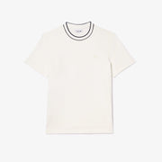 Stretch Piqué Stripe Collar T-shirt