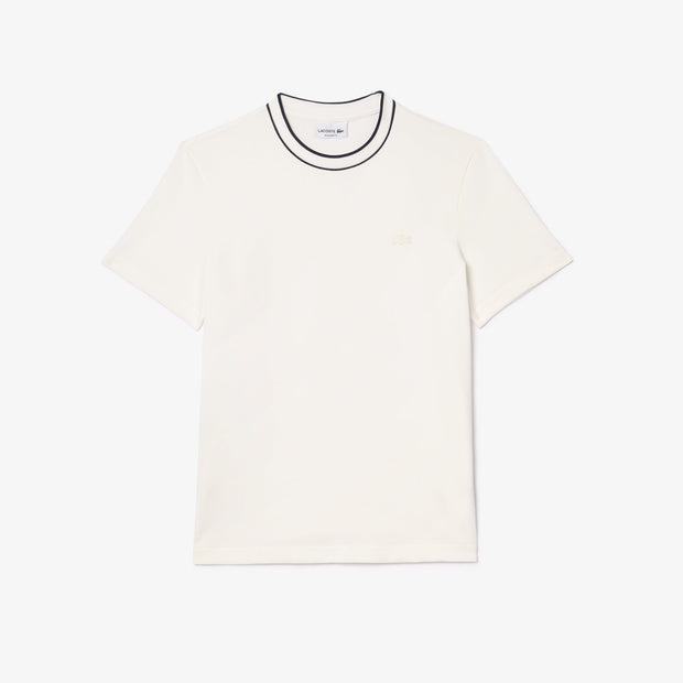 Stretch Piqué Stripe Collar T-shirt