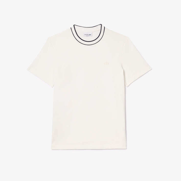 Stretch Piqué Stripe Collar T-shirt