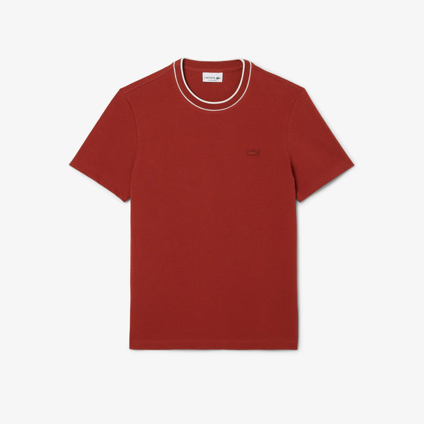 Stretch Piqué Stripe Collar T-shirt