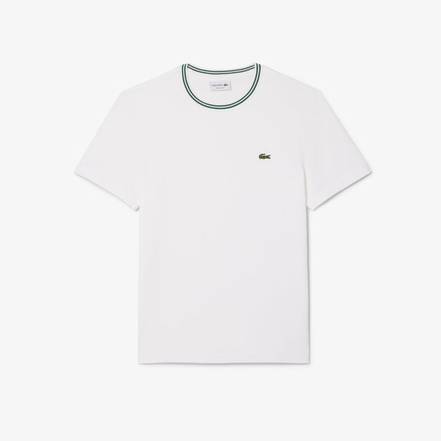 Regular Fit Ribbed Collar Cotton T-Shirt