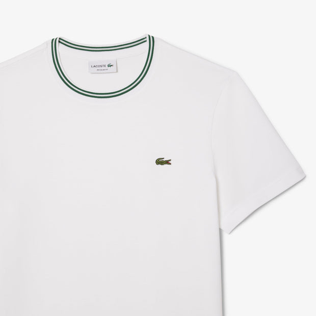 Regular Fit Ribbed Collar Cotton T-Shirt