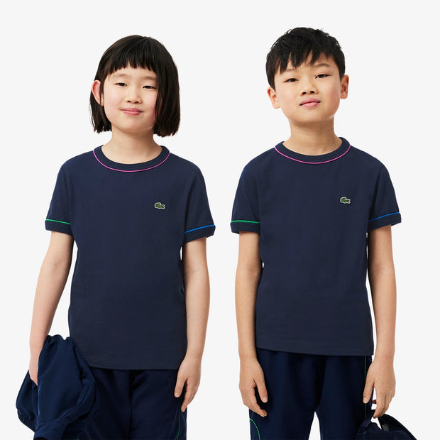 Contrast Trim Cotton T-shirt