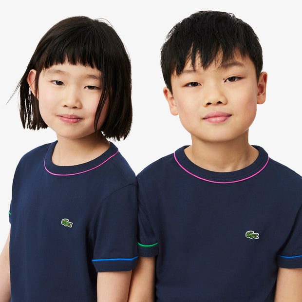 Contrast Trim Cotton T-shirt