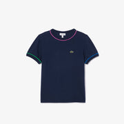 Contrast Trim Cotton T-shirt