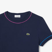 Contrast Trim Cotton T-shirt