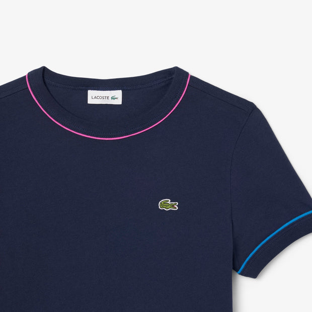 Contrast Trim Cotton T-shirt